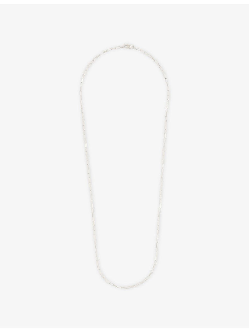 Tom Wood white rhodium-plated necklace 51.5cm, imported from the UK