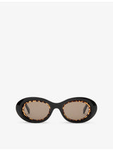 selfridges Loewe Oval Mini Anagram Acetate Sunglasses- Buy online at McGrocer