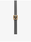Loewe anagram branded buckle leather belt 1cm, UK version