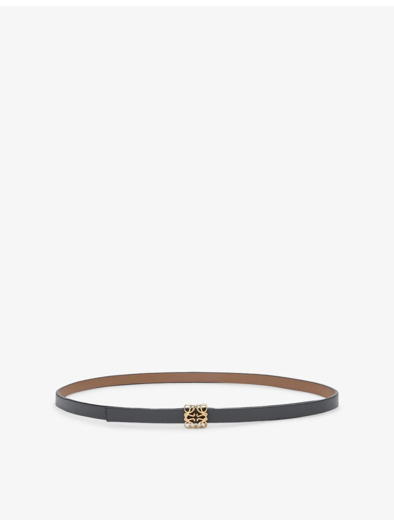 Loewe anagram branded buckle leather belt 1cm, UK version