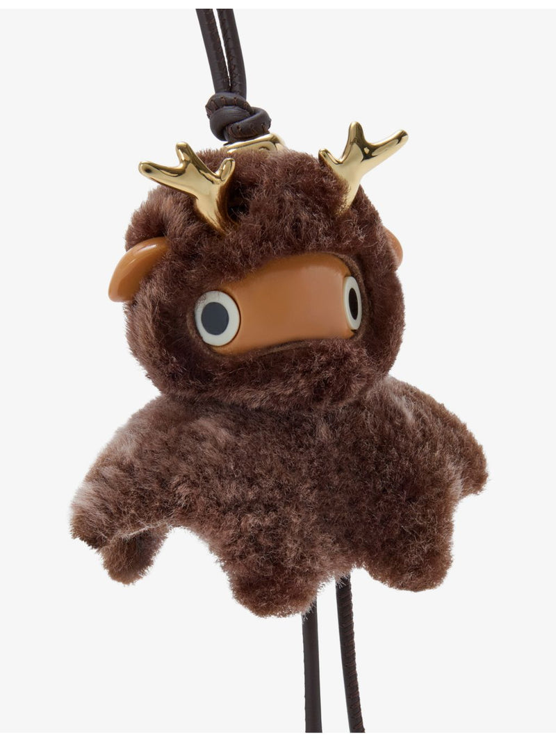 Loewe deer shearling charm with brass horns - British product
