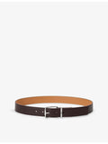 Loewe rounded buckle leather belt 3.5cm, UK version
