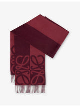 selfridges Loewe Anagram Knitted Cashmere and Wool Scarf- Buy online at McGrocer