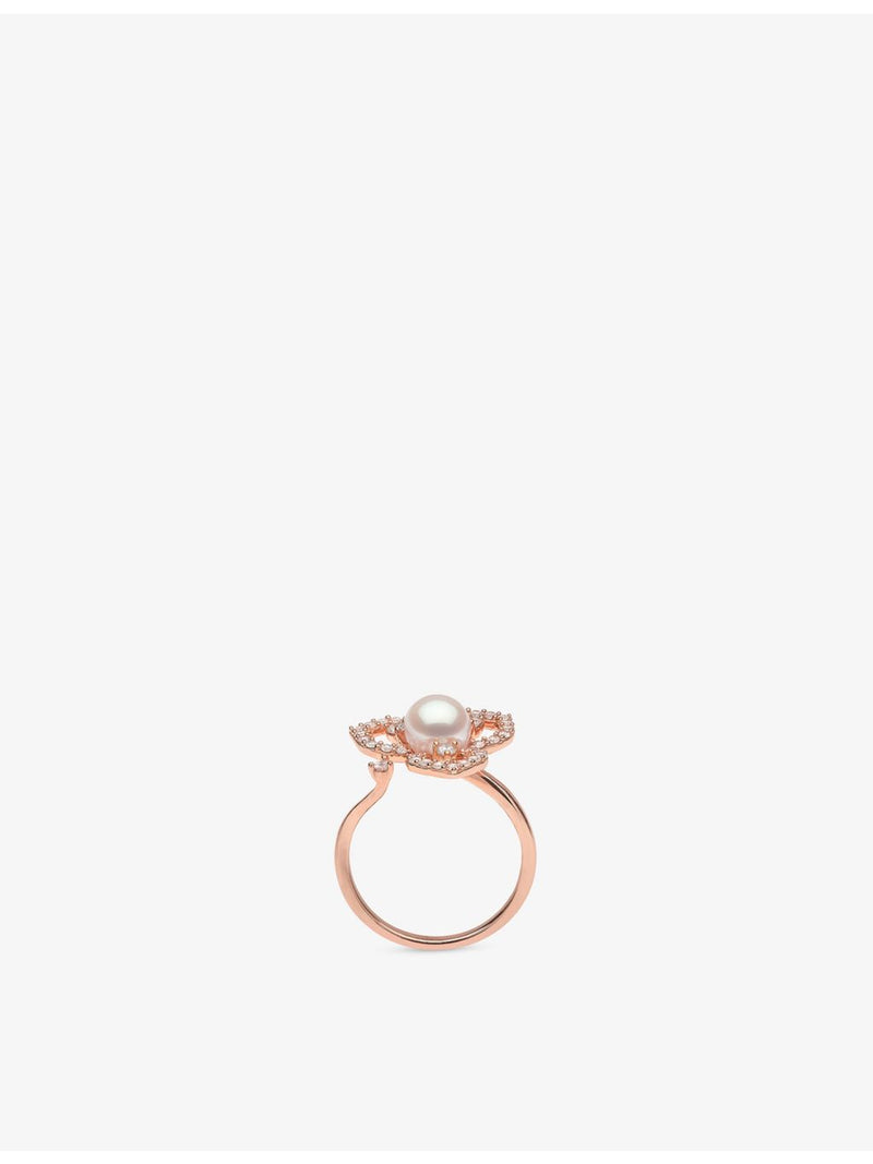 Yoko London diamond pearl ring 0.44ct (British brand)