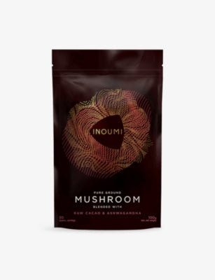 INOUMI mushroom powder blend with raw cacao and ashwagandha 100g (British brand)