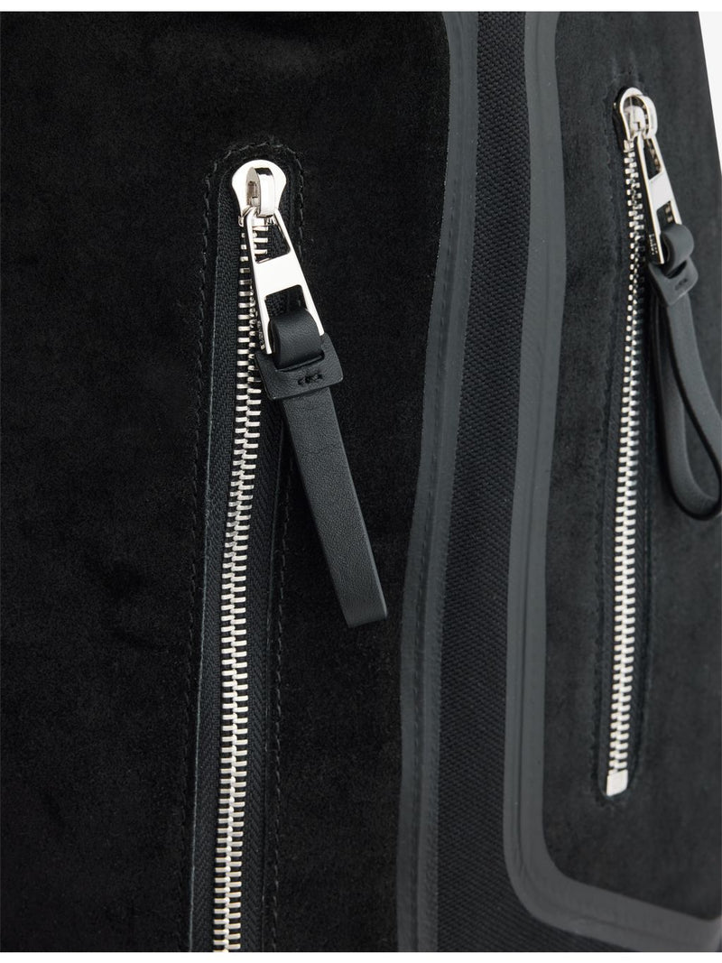 Loewe Flex Roll Top canvas suede backpack imported from the UK