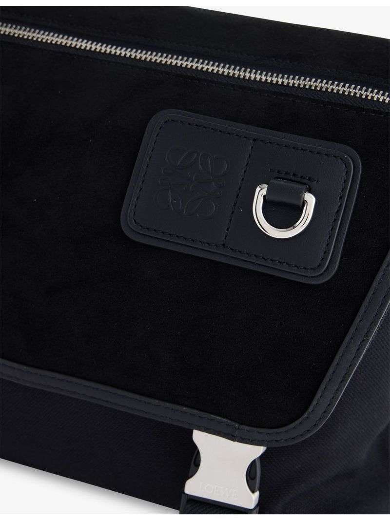 Loewe Flex Messenger medium shoulder bag in canvas and suede, UK version