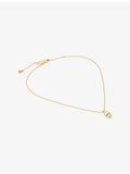 Jimmy Choo brass pearl cube pendant necklace with cubic zirconia (British brand)