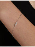Astrid & Miyu lab-grown diamond white gold bracelet, imported from the UK