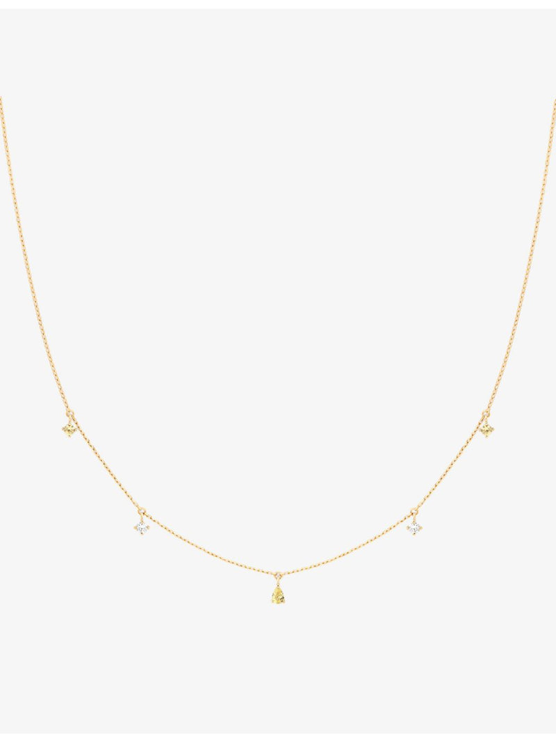 Astrid & Miyu 14ct gold lab-grown diamond necklace, imported from the UK