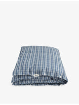 selfridges Tekla Percale Checked Cotton Duvet Cover Double- Buy online at McGrocer