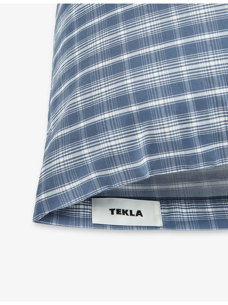 Tekla cotton checked pillowcase standard size (British brand)