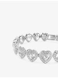 Swarovski crystal heart bracelet rhodium-plated, imported from the UK