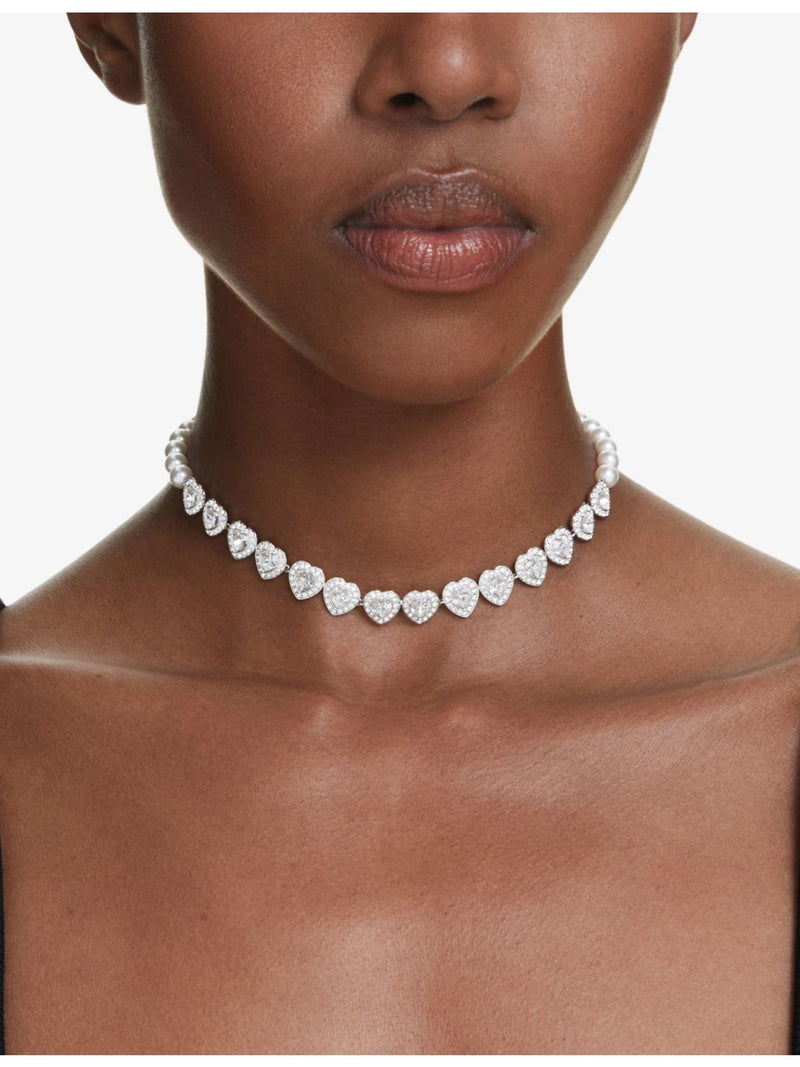 Swarovski Ariana Grande crystal choker necklace rhodium-plated (British brand)