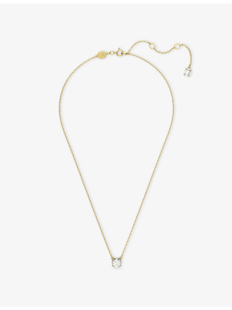 Swarovski Stilla 18ct yellow-gold plated crystal pendant necklace, UK version