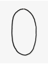 selfridges Thomas Sabo Talisman Beaded Sterling-Silver Onyx Necklace 70cm- Buy online at McGrocer