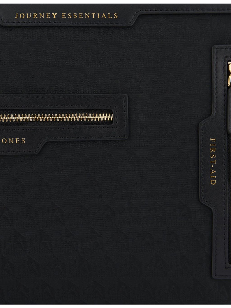 Anya Hindmarch woven pouch Journey Essentials with leather trims - British product