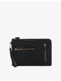 Anya Hindmarch woven pouch Journey Essentials with leather trims - British product