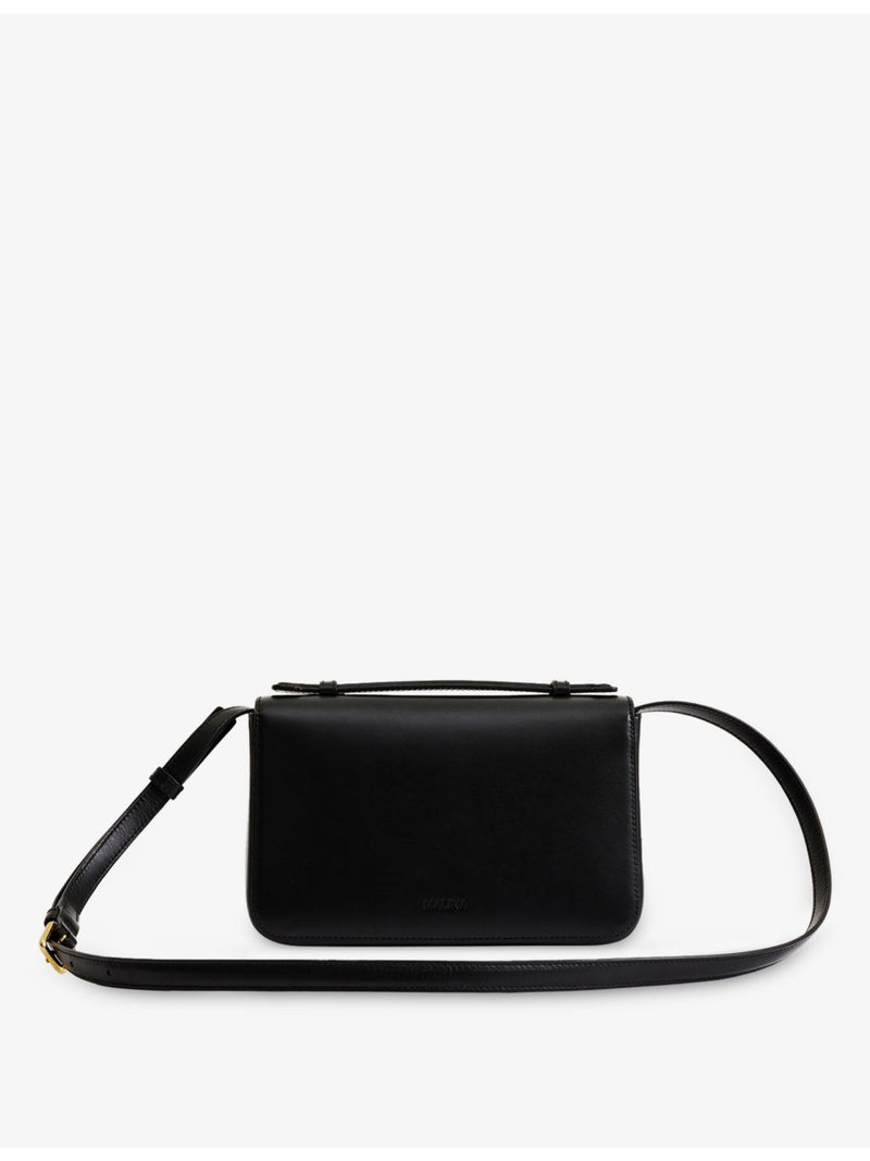 Malina Monogram leather shoulder bag with gold hardware, UK version