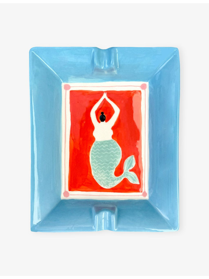Laetitia Rouget ceramic ashtray mermaid design 18cm - British product