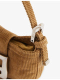 Fendi corduroy croissant shoulder bag, imported from the UK