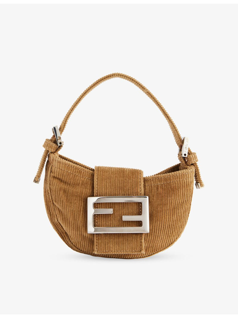 Fendi corduroy croissant shoulder bag, imported from the UK