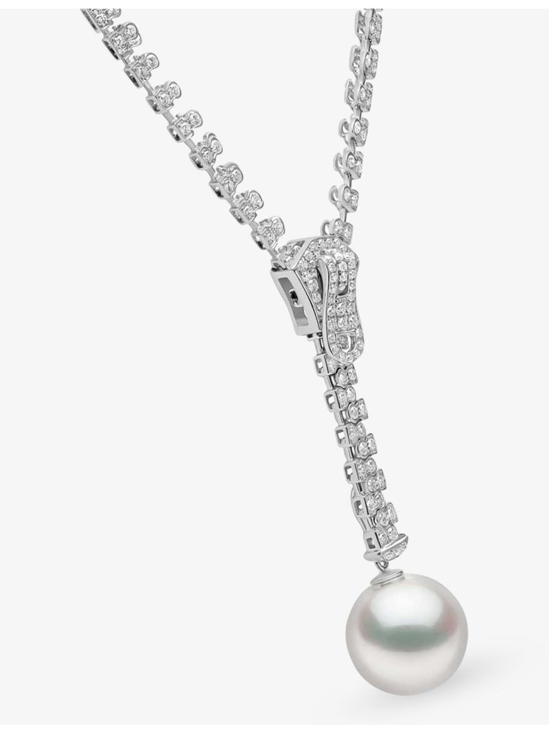 Yoko London pearl and diamond drop necklace, imported from the UK