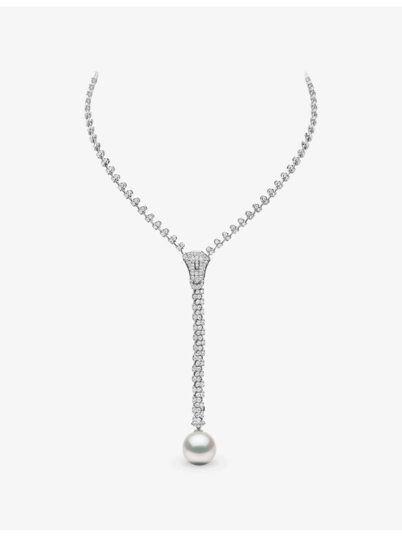 Yoko London pearl and diamond drop necklace, imported from the UK