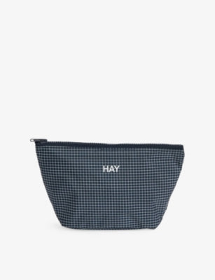 Hay Grid Small Woven Pouch