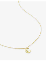 selfridges Monica Vinader Initial C 18ct Gold Vermeil Plated 925 Sterling Silver Necklace- Buy online at McGrocer