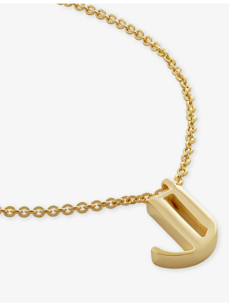 Monica Vinader initial J gold vermeil necklace - British product