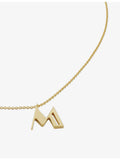 Monica Vinader gold vermeil initial M necklace, adjustable 41-46cm - British product