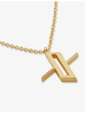 Monica Vinader initial necklace in 18ct gold vermeil sterling silver (British brand)