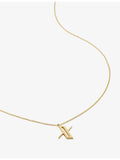 Monica Vinader initial necklace in 18ct gold vermeil sterling silver (British brand)