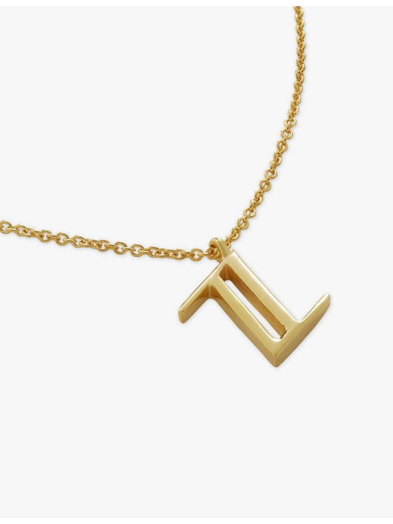 Monica Vinader Initial Z necklace in 18ct gold vermeil (British brand)