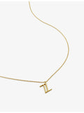 Monica Vinader Initial Z necklace in 18ct gold vermeil (British brand)
