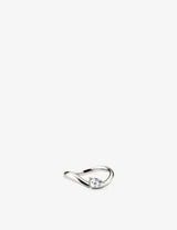 selfridges Mejuri Dôme Figure Balance Lab Grown White Sapphire Ring- Buy online at McGrocer