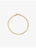 Mejuri serpentine chain bracelet in 14k yellow gold, imported from the UK