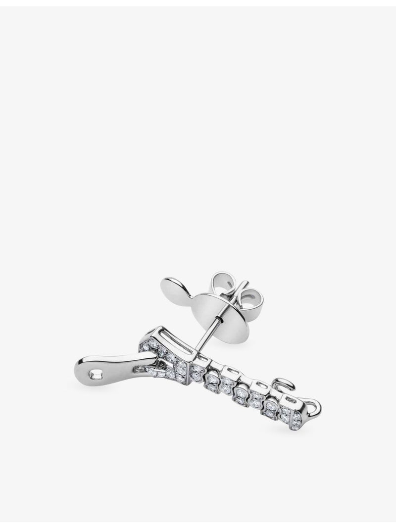 Yoko London 18ct white-gold diamond zip earrings 1.4ct (British brand)