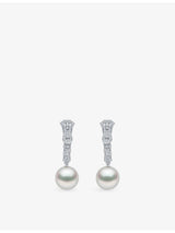 selfridges Yoko London South Sea 18ct White-Gold and 1.4ct Diamond Zip Earrings- Buy online at McGrocer