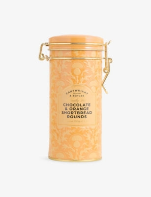 Cartwright & Butler chocolate orange shortbread tin 150g, imported from the UK