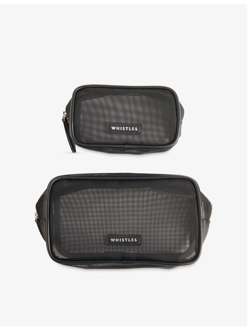 Whistles mesh wash bag set of two - British product