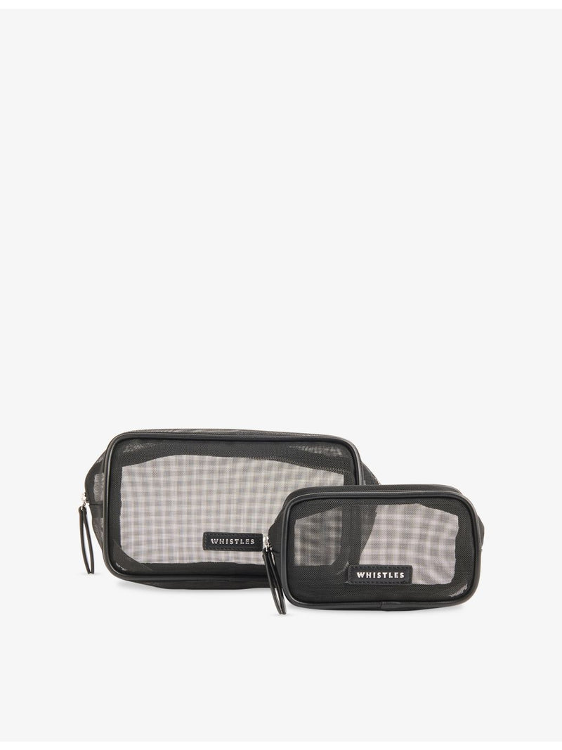 Whistles mesh wash bag set of two - British product