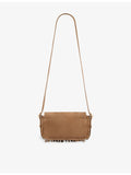 Sandro Mini Mambo suede cross body bag, imported from the UK