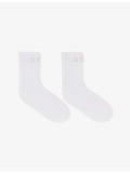 Maje pointelle knit socks with pearl embellishments, UK version