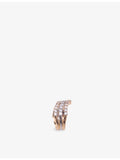 Maje two-tone brass and rhinestone ring - British product