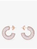 Maje half-hoop rhinestone and crystal earrings, UK version