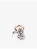 Maje silver and gold-plated brass drop earrings with rhinestones - British product