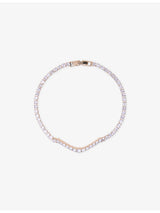 selfridges Maje Cascade Yellow Gold-Plated Brass And Rhinestone Necklace, 41cm- Buy online at McGrocer