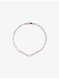 Maje yellow gold-plated brass rhinestone necklace 41cm, UK version